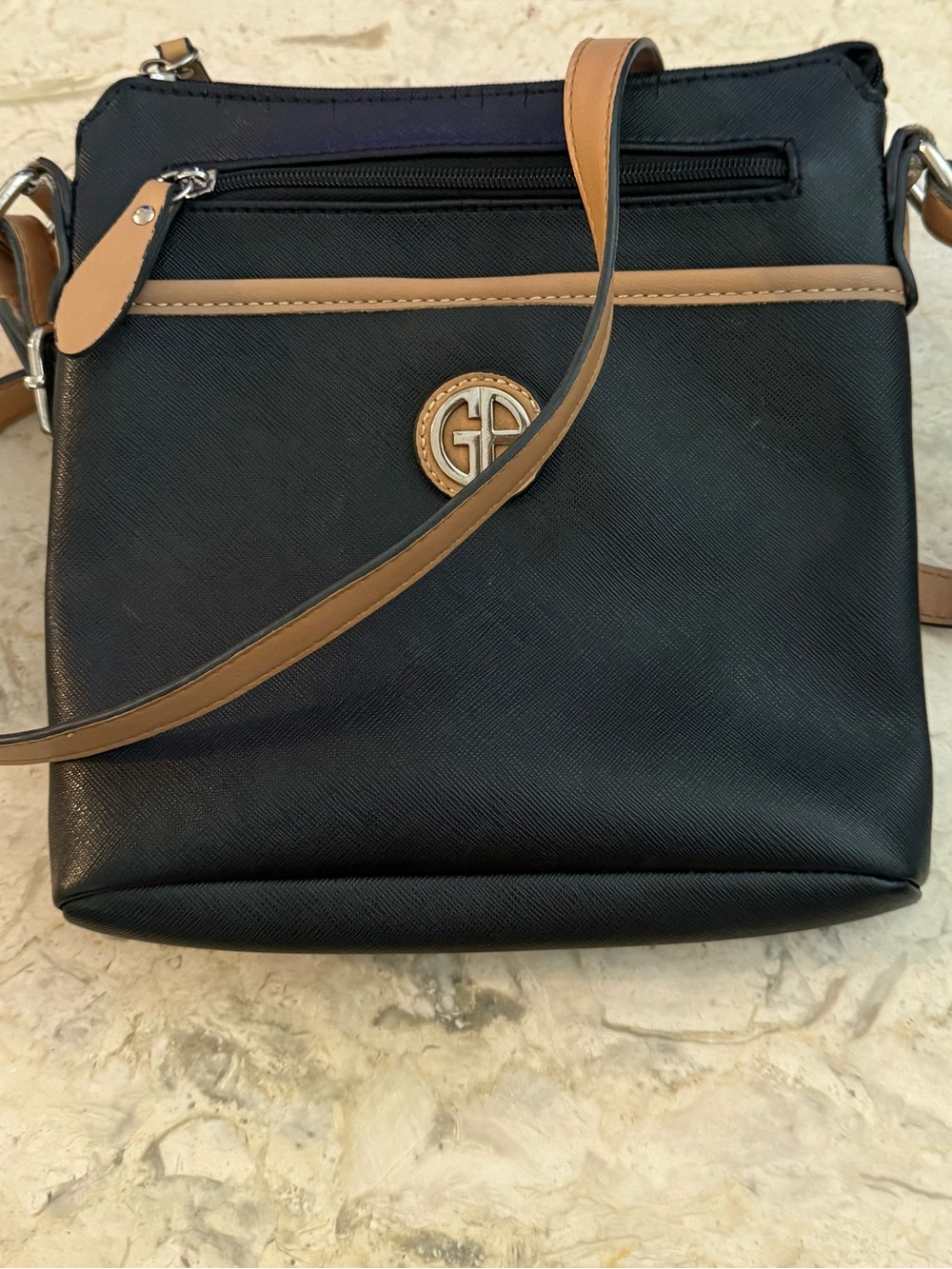 Giani Bernini Black & Tan Crossbody Bag